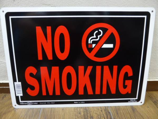 NO SMOKING 禁煙 USA製 サインボード 新品 即決 アメリカ雑貨 SETAGAYA BASE 世田谷ベース アメリカ製