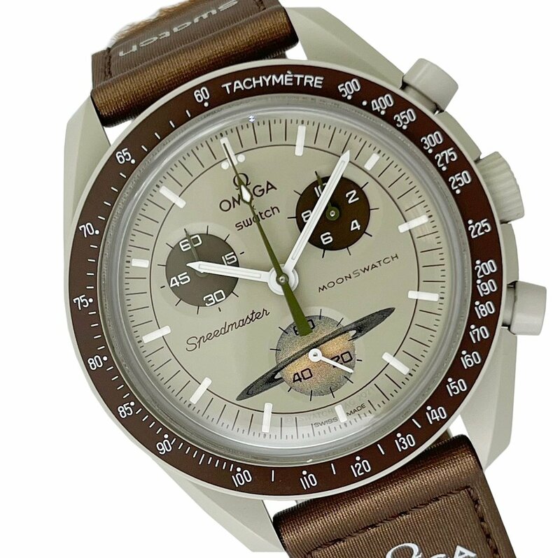 オメガ×スウォッチ OMEGA × Swatch ムーンウォッチ ミッション トゥ サターン クロノグラフ クオーツ 中古 メンズ レディース 腕時計