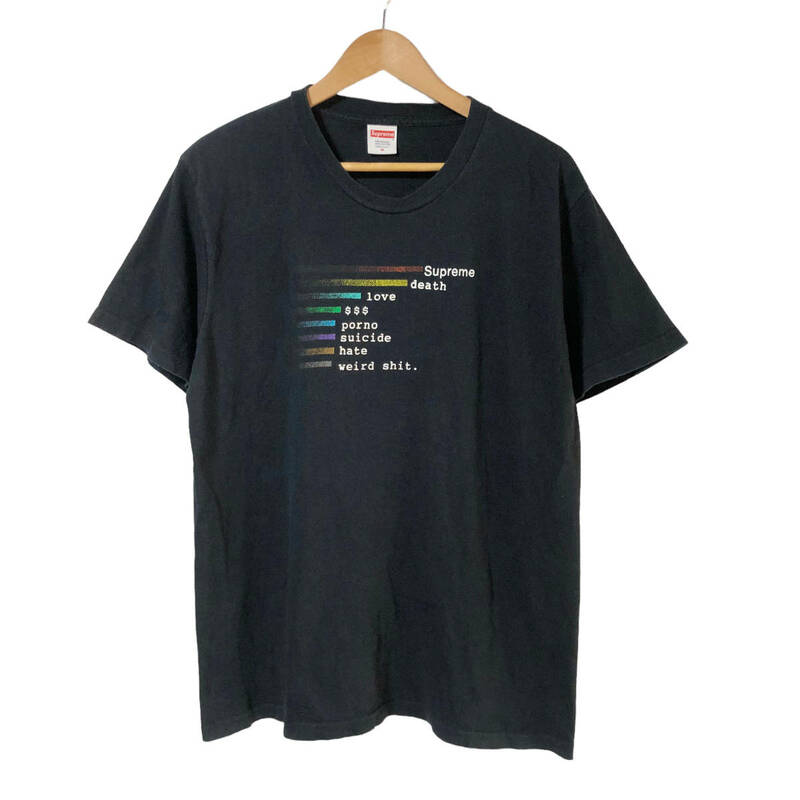 Supreme シュプリーム Love Death Tee Tシャツ M 黒 プリント ロゴ 18SS メンズ A12