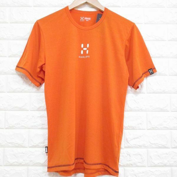【HAGLOFS】ホグロフス◆未使用！climatic LOGO TEE Tシャツ(オレンジ)◆S