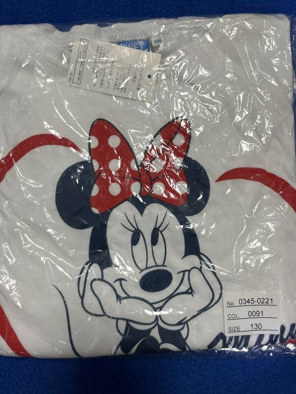 Disney ディズニーランドに ロングTシャツ ミニー リボン 130 かわいい プレゼントに 新品 未開封 タグ付 即決時送料無料
