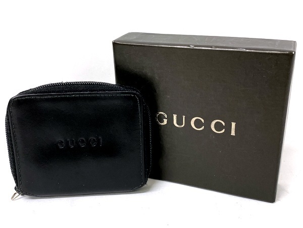 【即決】 GUCCI グッチ コインケース 030.0416.1272 小銭 財布 黒 ブラック レザー コンパクト