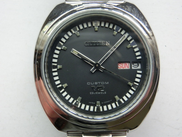 シチズン メンズ腕時計 カスタムV2 オートマチック 自動巻き 黒文字盤