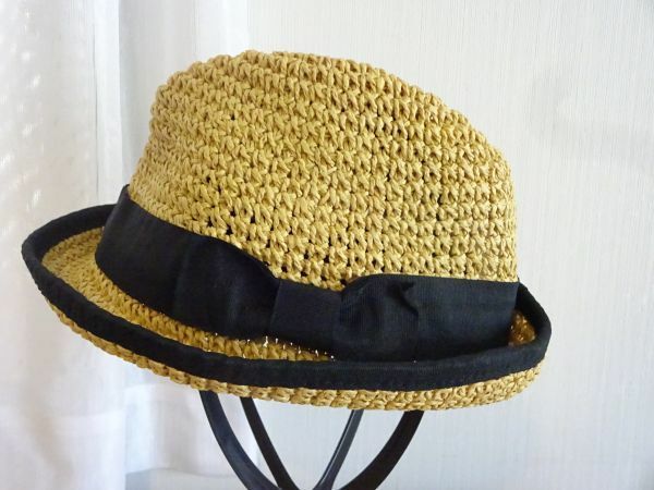 （全日本帽子協会）レディース・ガールズ　中折れハット　サイズ５７・５cm　キャップ　帽子　ペーパーハット