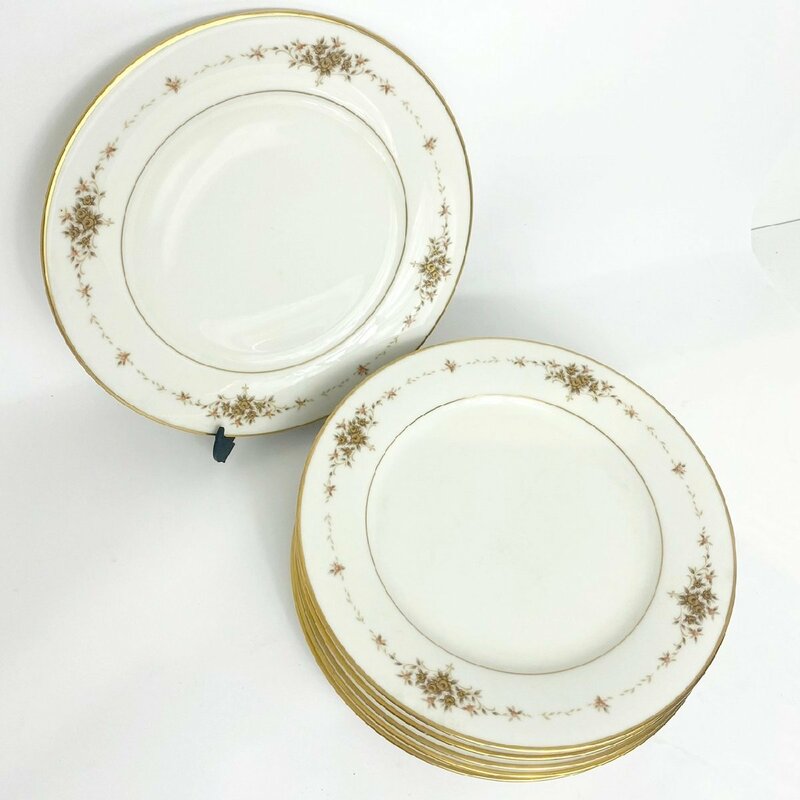 Noritake SUFFOLK ノリタケ サフォーク プレート 6枚 直径 約23㎝ 高さ 2.5㎝ 現状品お渡し コレクション コレクター マニア 人気 S2014