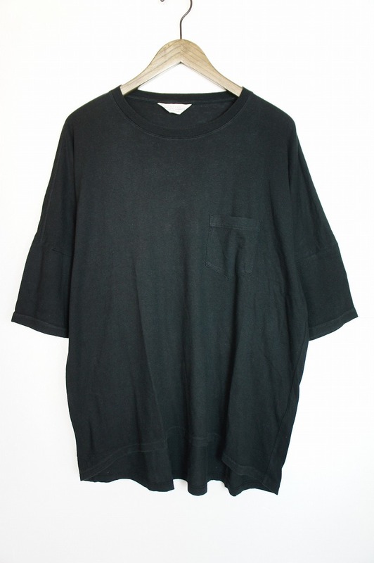 15SS UNUSEDアンユーズド US0927 Oversized T-Shirt ビッグシルエット オーバーサイズ ポケット Tシャツ 半袖カットソー 黒130N