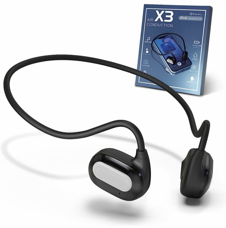 2023夏 Bluetooth イヤホン 耳を塞がない 軽量型19g IPX5防水耳掛け式ヘッドセット bluetooth5.3+EDR AAC SBC対応 ENCノイズキャンセリング