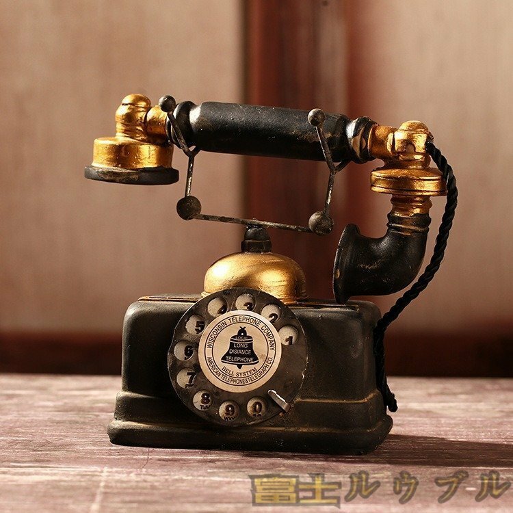 芸術品 電話機 アンティーク 昭和レトロ ビンテージ ダイヤル式 レトロ 雑貨 コレクション