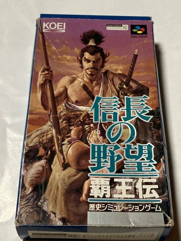 スーパーファミコン カセット ◆ 信長の野望　覇王伝 箱 付　ジャンク扱い ◆ 動作未確認