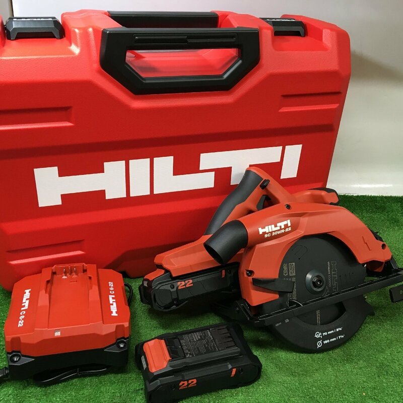 【送料着払い（有料）】【未使用品】HILTI 充電式サーキュラーソー SC30WR-22 充電器、バッテリー2個付き ITDMR8NGMZYP