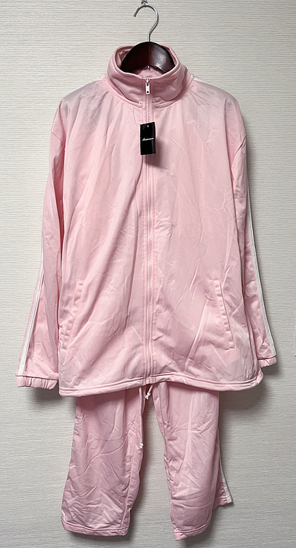 【新品タグ付き 未使用】Beaumere トレ－ニングウェア スポーツジャケット 上下セット パンツ ズボン ルームウェア 部屋着 ピンク