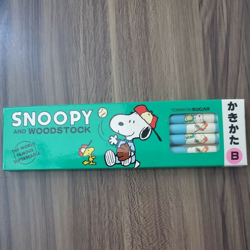 SNOOPY　スヌーピー　かきかた鉛(B)　6本セット　TOMBOW SUCAR　トンボシュガー　新品未使用　当時物レトロ