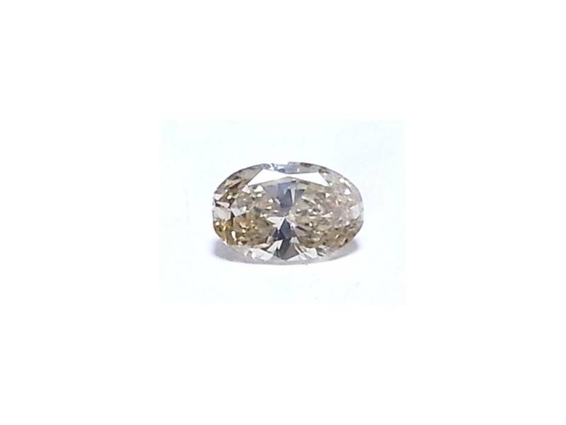 《天然ダイヤ》0.473ct オーバルカット シャンパンカラーダイヤモンド 美しい色と輝き(とても薄いブラウン・ゴールド系) ルース