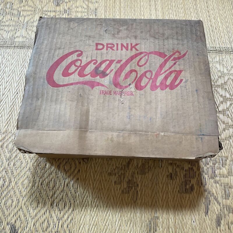 当時物 昭和レトロ Coca-Cola コカ・コーラ グラス 12個セット 箱付き コカコーラ ビンテージ アンティーク ドリンク DRINK ドリンク 