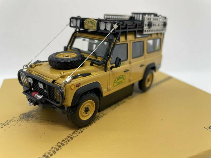ALMOST REAL 1/43 ランドローバー ディフェンダー LAND Rover Defender 110 Camel Trophy Support Unit Sabah Malaysia 1993 J03-4R-010