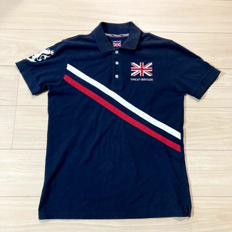 Admiral アドミラル ゴルフウェア ポロシャツ 半袖シャツ サイズ3 ネイビー