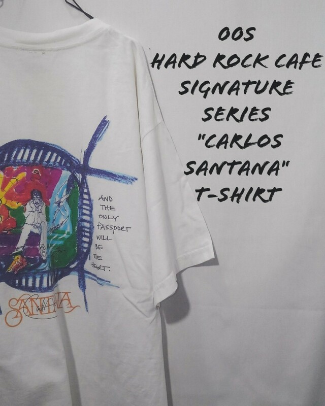 Vintage Hard Rock Cafe signature series Carlos Santana t-shirt 00s ハードロックカフェ チャリティー カルロス サンタナ ビンテージ