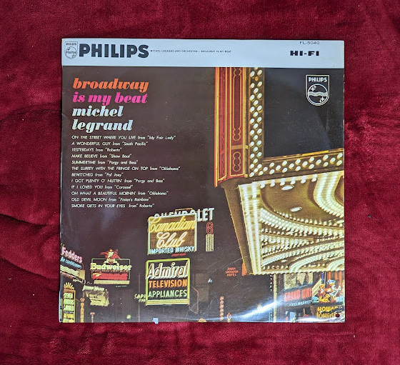 中古LPレコード ミッシェル・ルグラン楽団 BROADWAY IS MY BEST(ボンソワール・ブロードウェイ