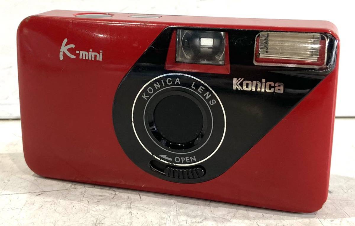 230726E☆ Konica K-mini レッド コンパクトフィルムカメラ ♪配送方法＝おてがる配送宅急便(EAZY)♪