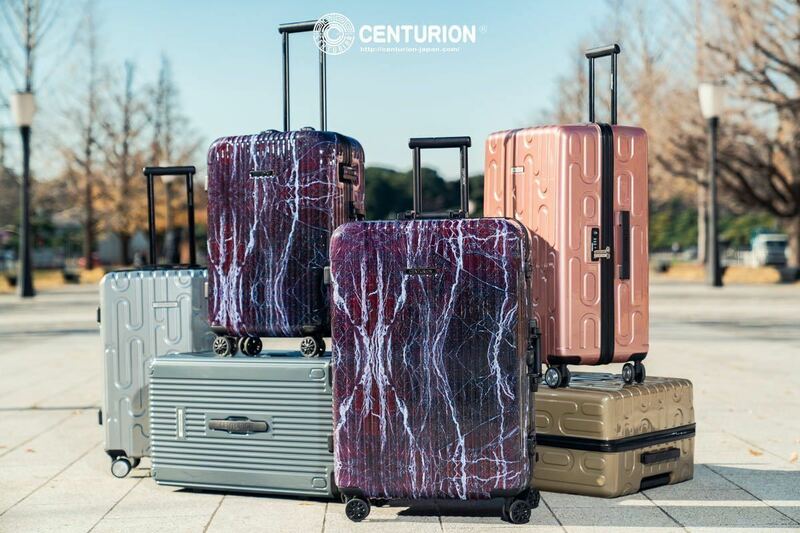 新品centurionスーツケース/大容量26インチ/紫大理石模様/フレームタイプ/紫色/丈夫/お洒落/カッコイイ/