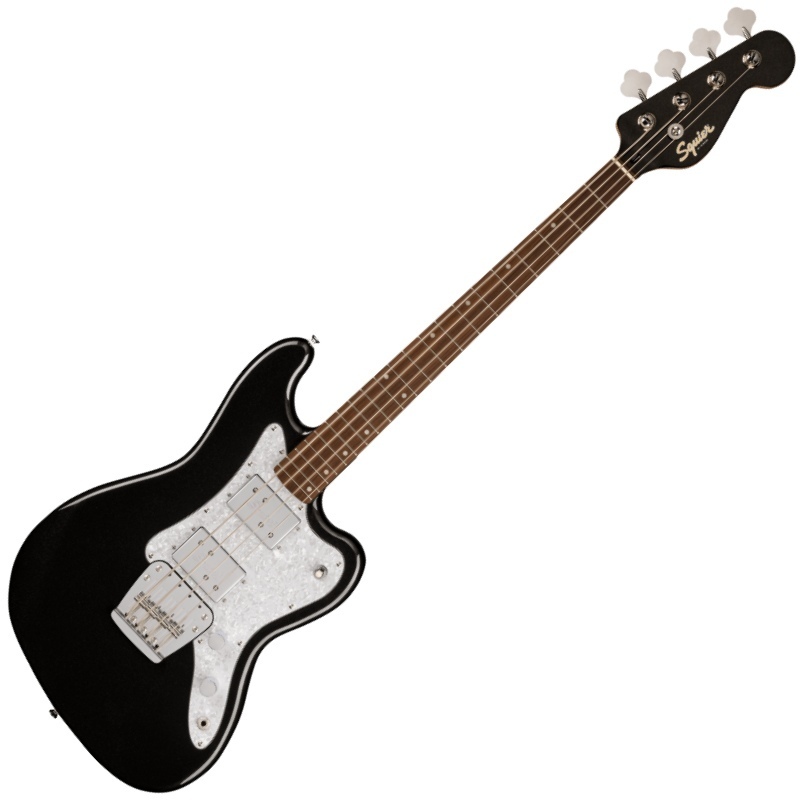 Squier by Fender Paranormal Rascal Bass HH, Laurel Fingerboard, White Pearloid Pickguard, Metallic Black〈スクワイア フェンダー〉