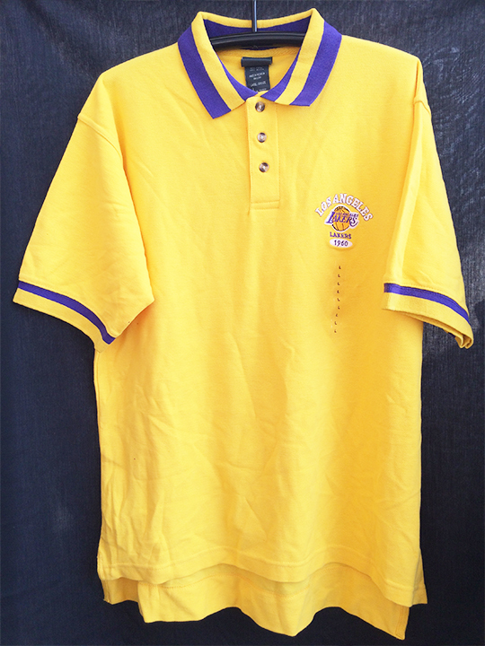 NBA XL ロサンゼルス レイカース LAKERS ポロシャツ イエロー 黄色 YELLOW 1117