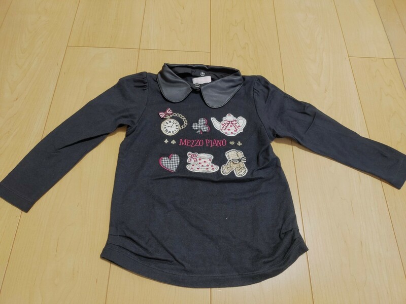 メゾピアノ　長袖カットソー　110cm 長袖Tシャツ トップス mezzo piano　黒