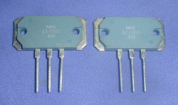 低周波電力増幅用シリコンパワートランジスタ　日電 2SA1108A　２個セット