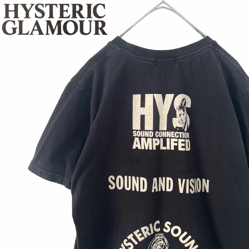 【送料無料】HYSTERIC GLAMOUR ヒステリックグラマー　メンズ　Tシャツ　半袖　ヒスガール　ロゴ　ブラック　黒　S コットン