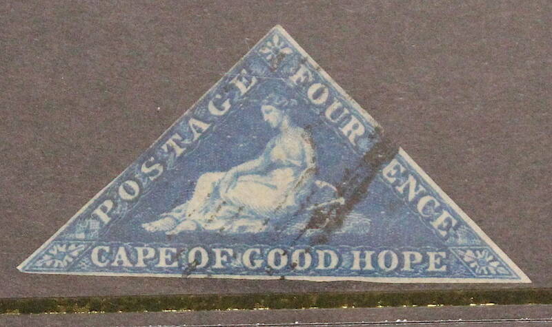 喜望峰（CAPE OF GOOD HOPE) 1853年４ペンス「WOODBLOCK」使用済み