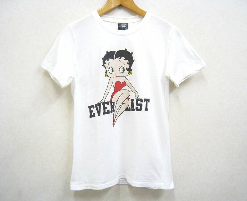 EVERLAST×BETTY BOOP■エバーラスト×ベティブープ ベティちゃん プリント Tシャツ レディース サイズM