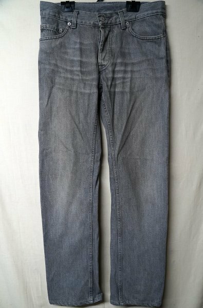 HELMUT LANG ヘルムートラング HEAVY VINTAGE DENIM CLASSIC CUT ボタンフライ グレーデニムパンツ W29