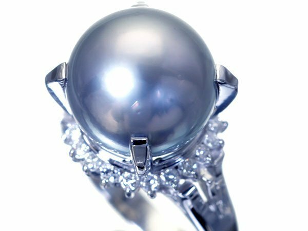 【ジュエリー極】ジュエリーマキ 良質南洋シルバーパール11.7mm＆ダイヤモンド 高級Pt850リング h6029ku【送料無料】