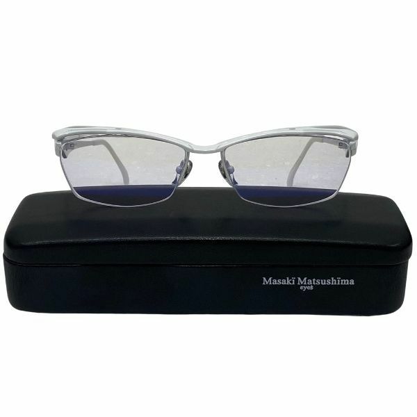 【即決】 マサキ マツシマ MASAKI MATSUSHIMA 眼鏡 アイウェア フレーム MF-1256 レディース メンズ ホワイト 箱付き 美品