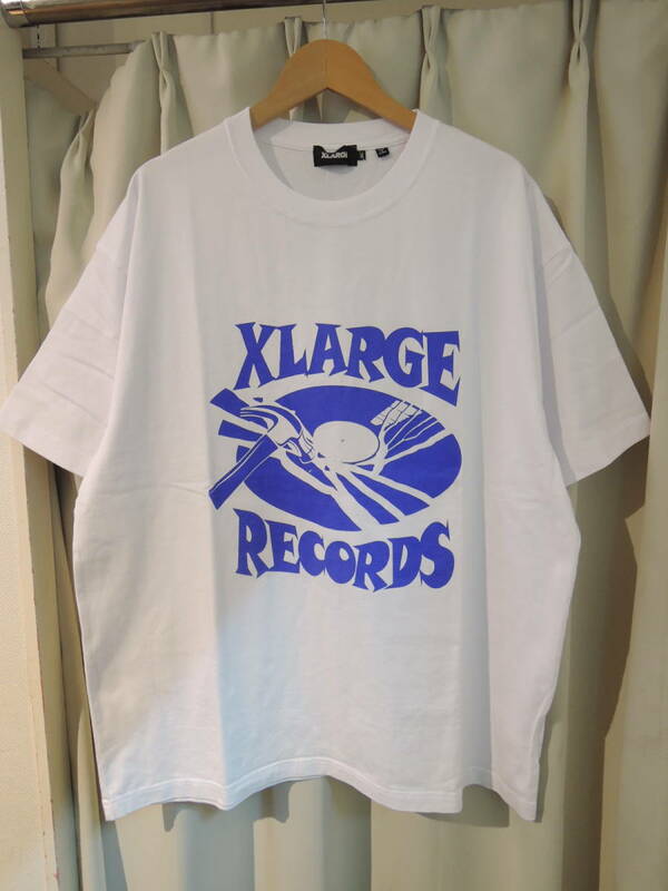 X-LARGE XLARGE エクストララージ BREAK THE RECORDS S/S TEE ホワイト XLサイズ 人気商品 送料￥230～ 値下げ！