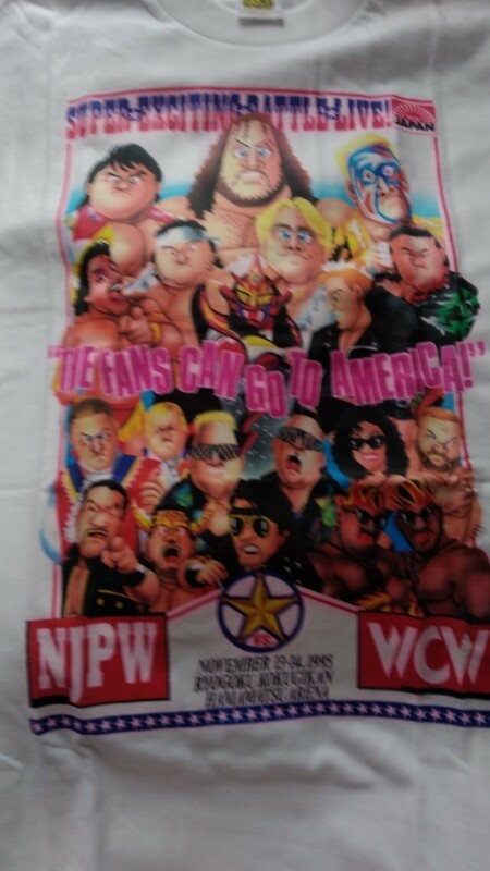 Tシャツ　プロレス　スティング　武藤敬司　ナスティボーイズ　リックフレアー　ハーレムヒート　シェリー　新日本プロレス　WCW 1995年 