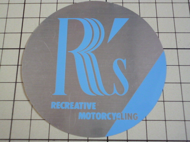 R's RECREATIVE MOTORCYCLING ステッカー 当時物 です(80mm)