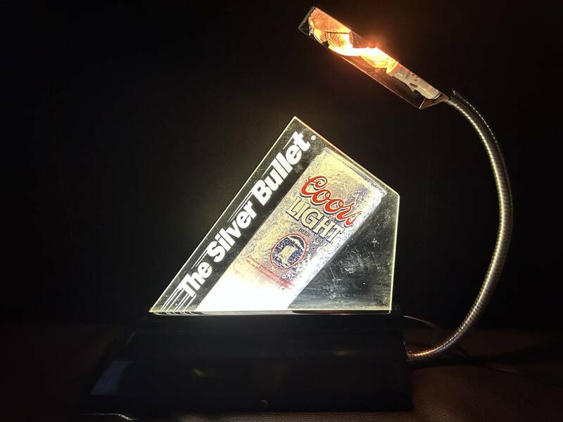 ビンテージ★クアーズ ライト ビール サイン 1995 バックバー ライト付き ランプ　照明/ Coors ight beer★アメリカ雑貨