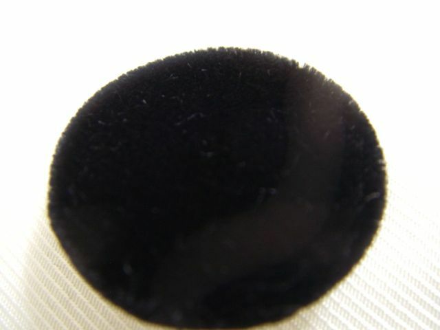 e63 ベルベットくるみボタン　25mm×37個 黒