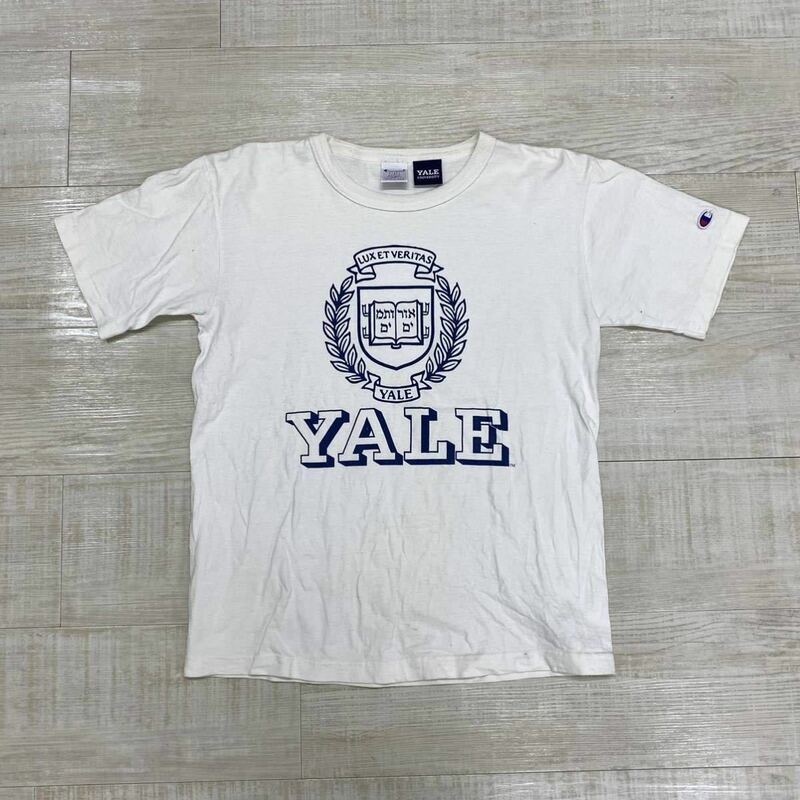 Champion YALE college Tシャツ ホワイト サイズM イェール大学 半袖Tシャツ university チャンピオン