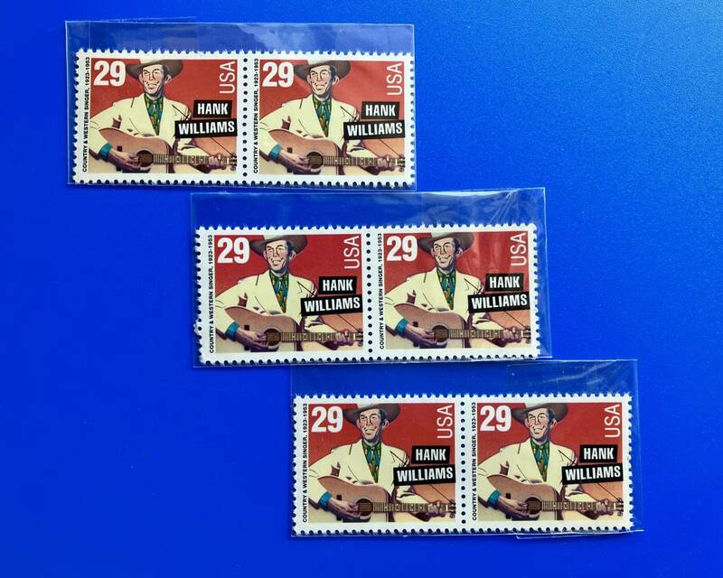 【カントリー＆ウェスタン】★ハンク・ウィリアムスの切手、6枚★【C ＆ W】・未使用