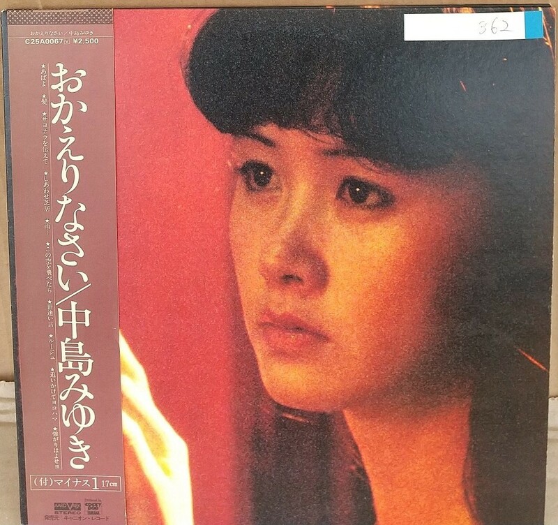 ☆USED 中島みゆき 「おかえりなさい」 レコード LP 帯付☆