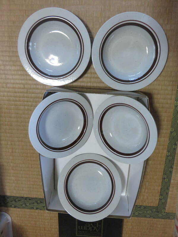 たち吉（TACHIKICHI)フィリップ　スープ皿（直径21ｃｍ*高4ｃｍ）5枚セット　珍品美品新品未使用