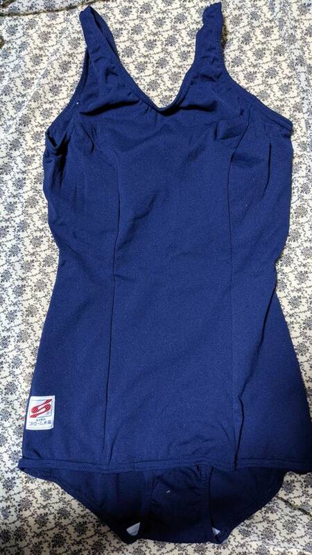 未使用レトロ スクール水着 濃紺 スカートタイプ Ｌサイズ 日本製