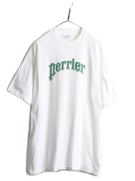 90s USA製 ■ ペリエ ロゴ プリント Tシャツ メンズ XL / 90年代 PERRIER オールド 企業 当時物 イラスト シングルステッチ ヘビーウェイト