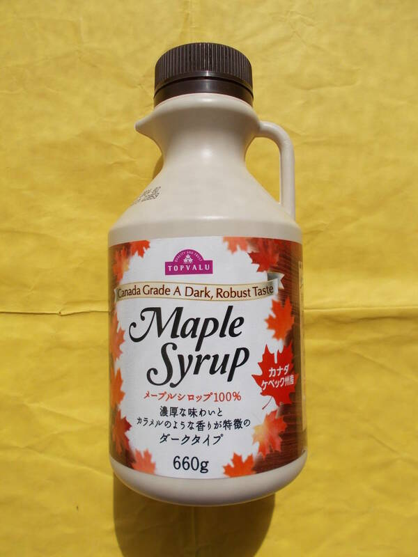 ☆Aeon Topvalue Maple Syrup イオン,トップバリュ,の空きボトル,メープルシロップ,カナダ,ポリエチレン