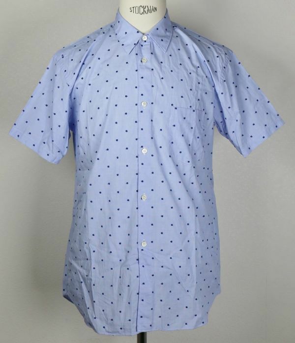 18SS COMME des GARCONS SHIRT コムデギャルソンシャツ ドット刺繍 半袖 シャツ M フランス製 b6934
