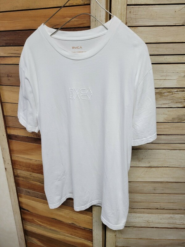 RVCA ルーカ 刺繍ロゴ Tシャツ オーバーサイズ 半袖 白 ホワイト size M ロンハーマン取り扱いブランド