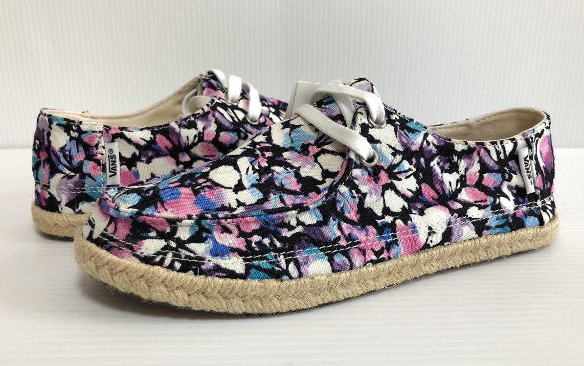 未使用(訳あり) 送料込 VANS WMNS RATA MOC XS(22cm) 花柄 バンズ ウィメンズ(レディース) ラタ モック SURF サーフ スリッポン 軽量