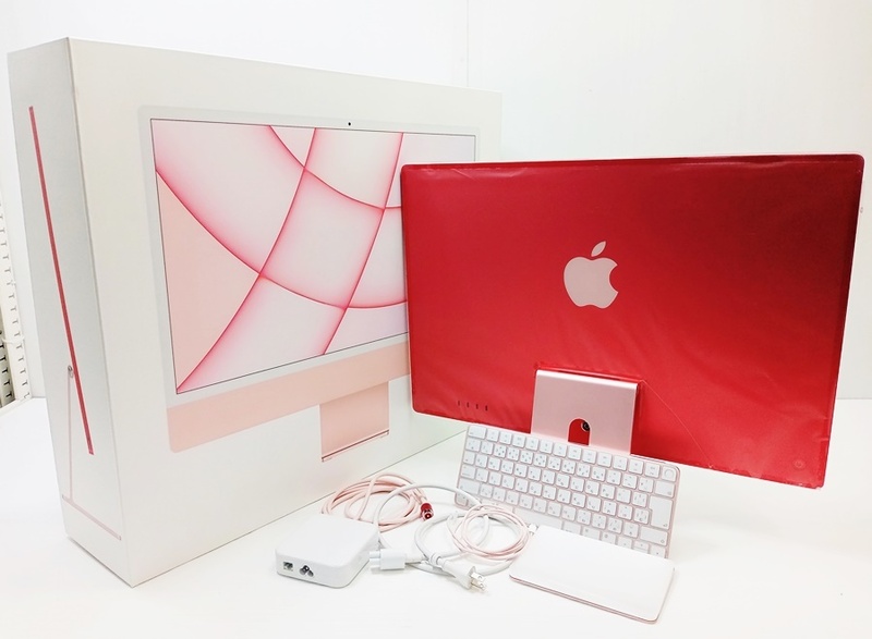 下松)【美品】Apple iMac 24インチ ディスプレイ A2438 M1チップ メモリ 8GB ストレージ256GB ピンク ◆N2307030 KG11B